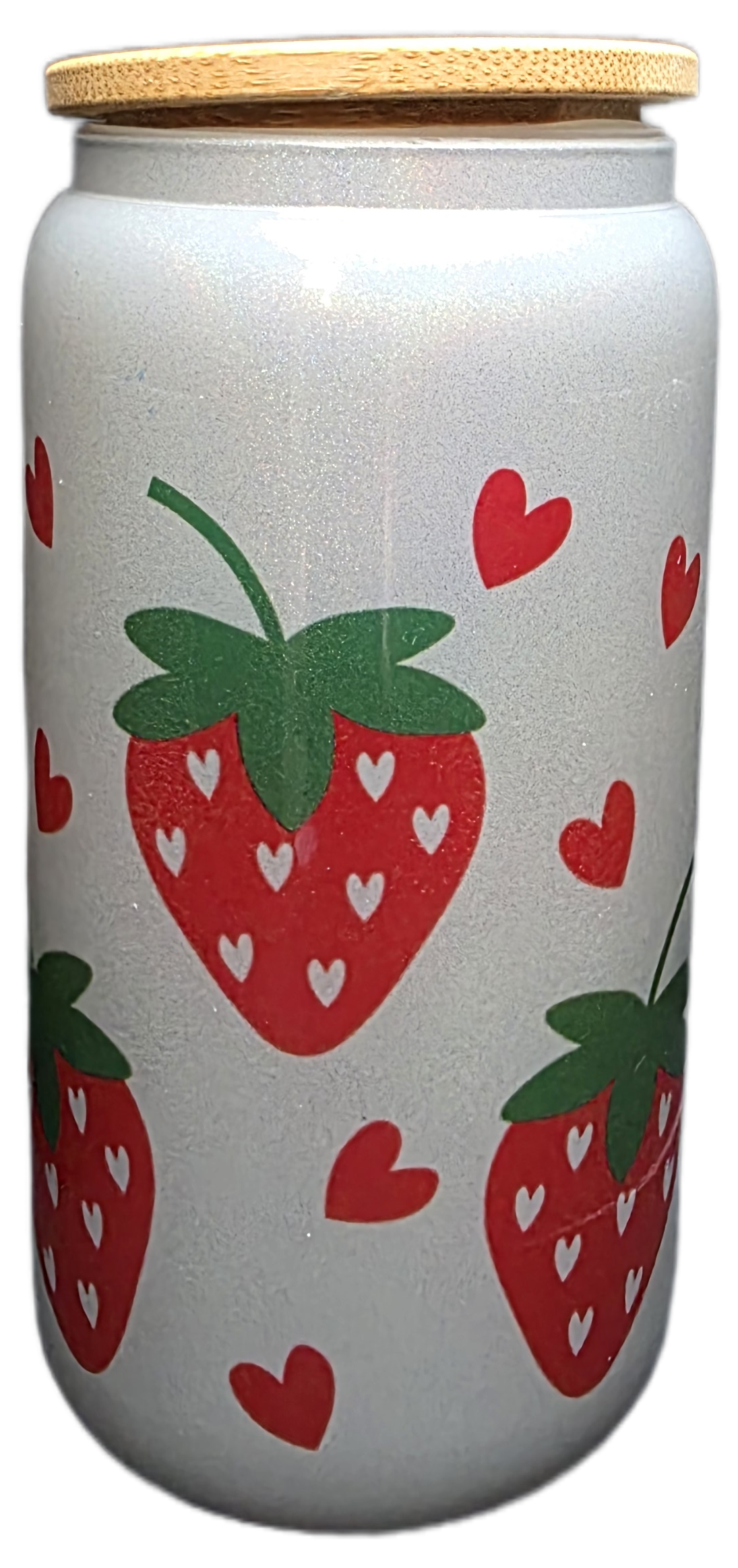 π Strawberry Sweetheart Libby Glass