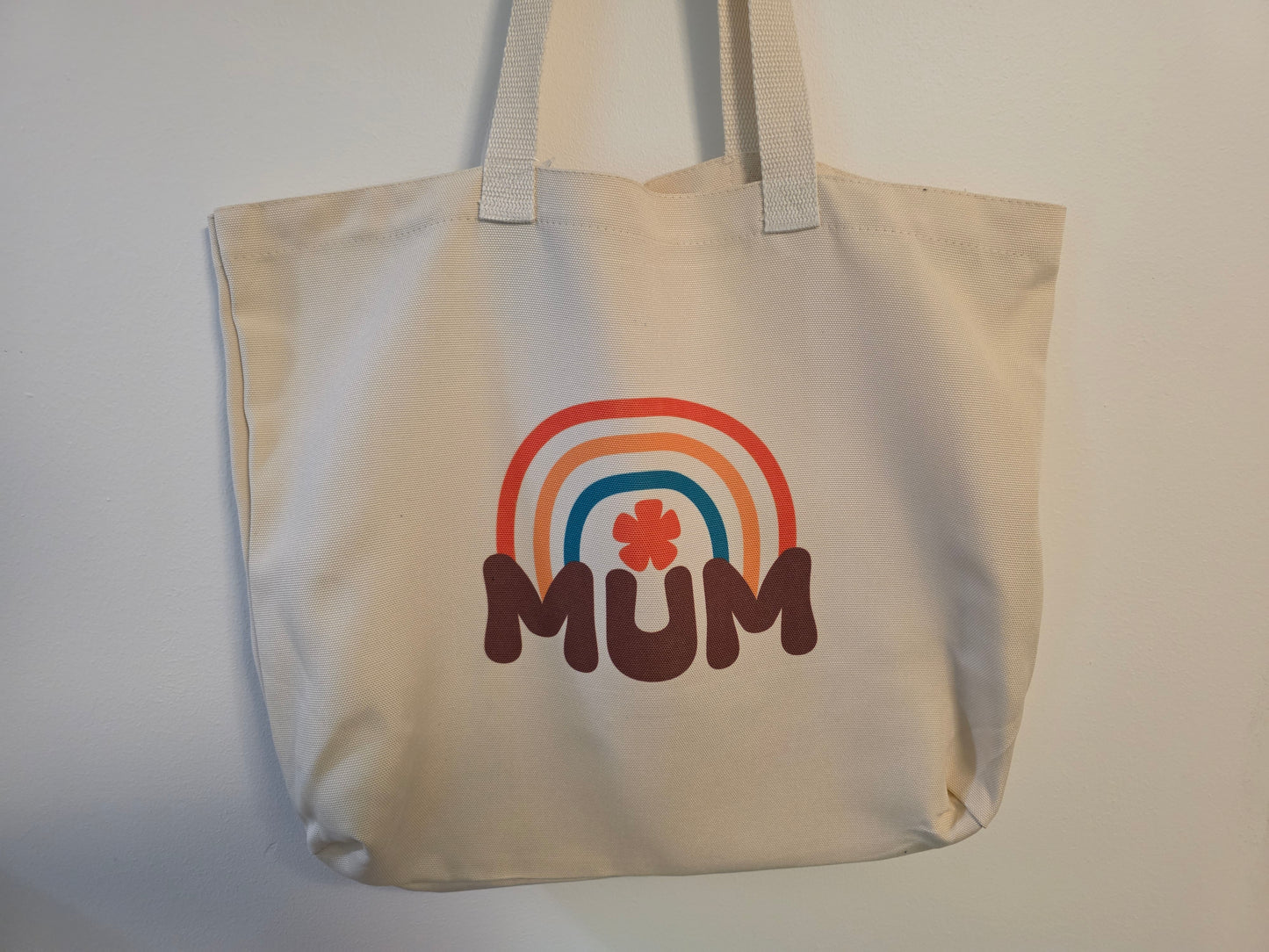"Retro Mum Rainbow" Tote Bag