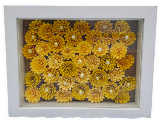 🌼 Yellow Bloom Shadow Box