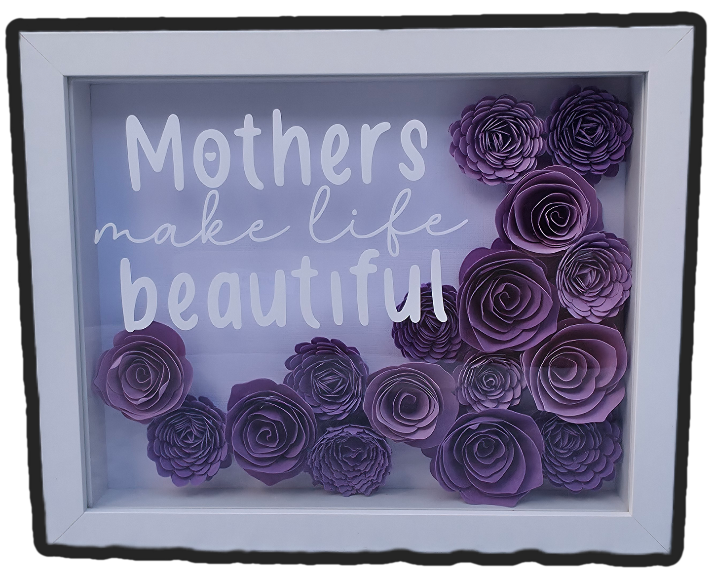 💜 Mothers Make Life Beautiful Shadow Box