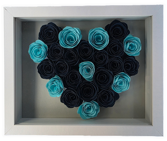 🖤💙 Heart of Roses Shadow Box
