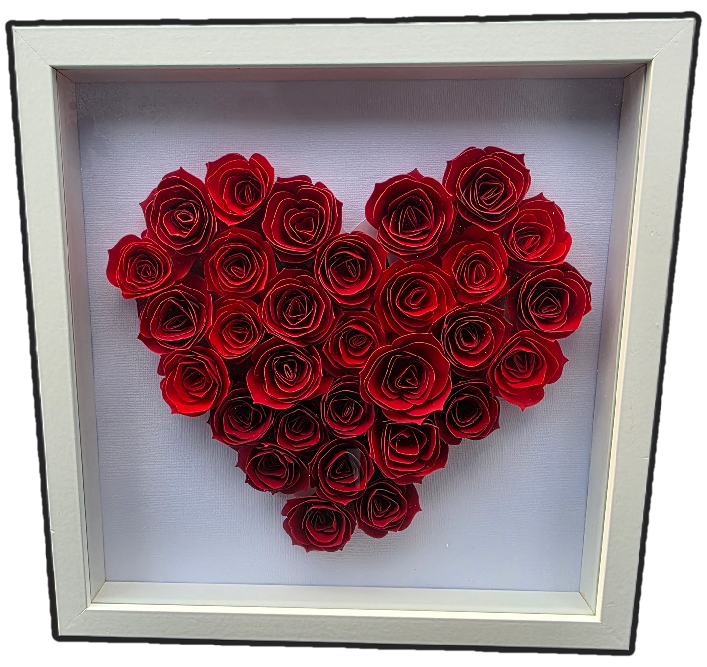 Red Rose - Shadowbox (White Box)