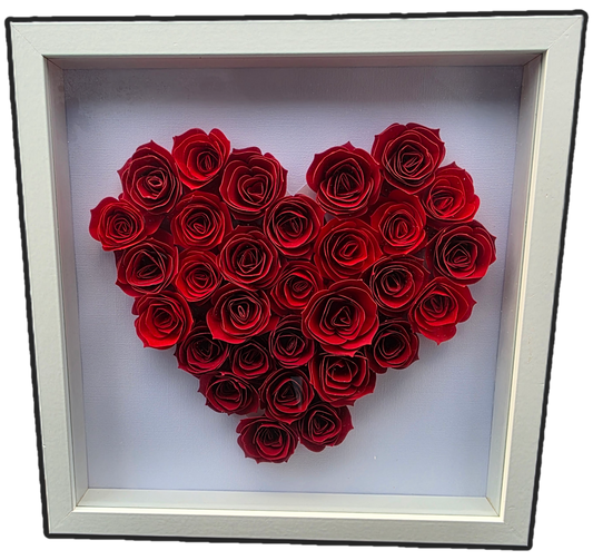Red Rose - Shadowbox (White Box)