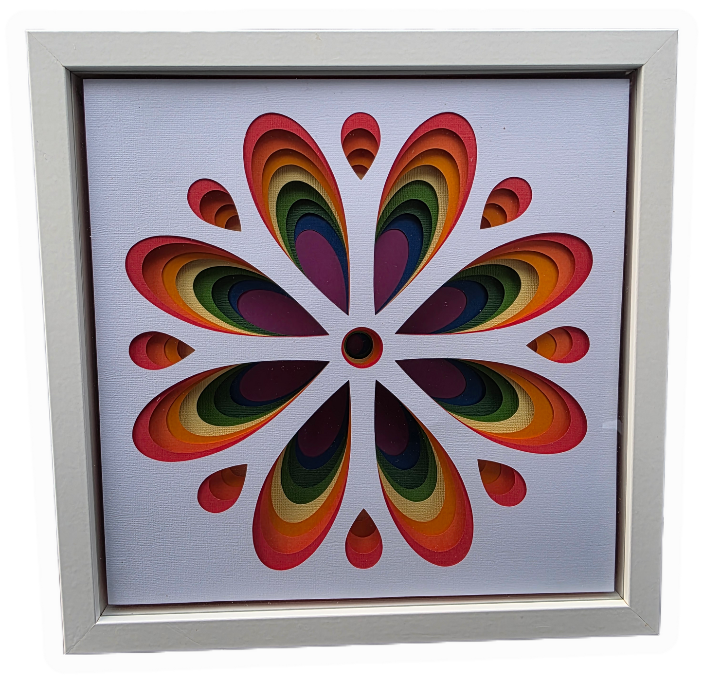 Layered Rainbow Burst Shadow Box