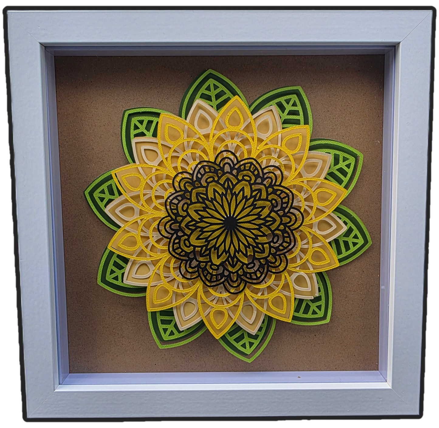 🌻 Layered Sunflower Shadow Box