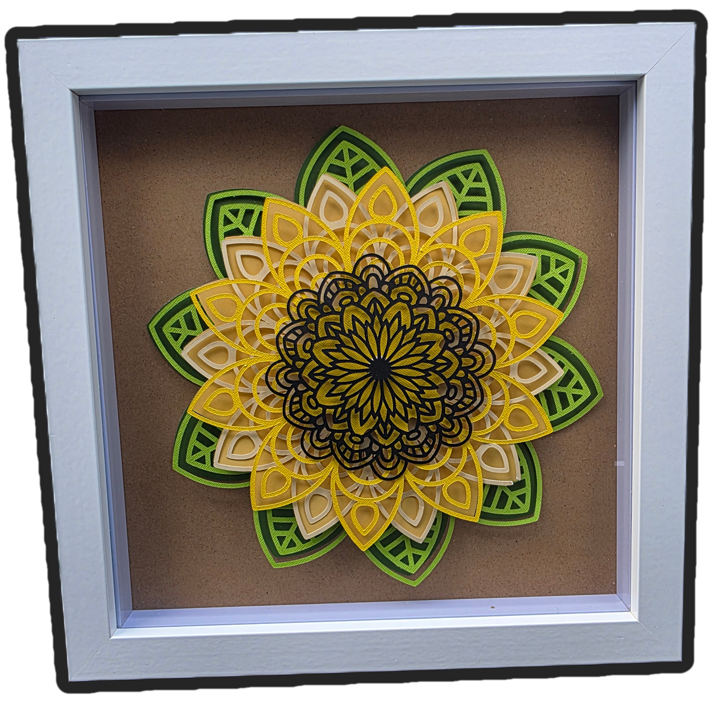 🌻 Layered Sunflower Shadow Box