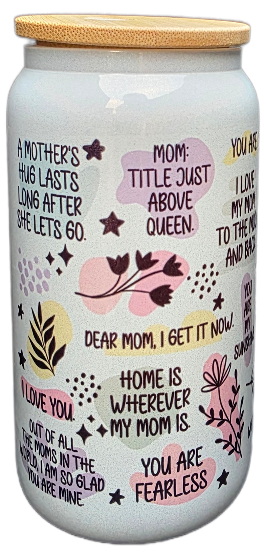 💖 Mum Life Quote Libby Glass (Pastel Text)