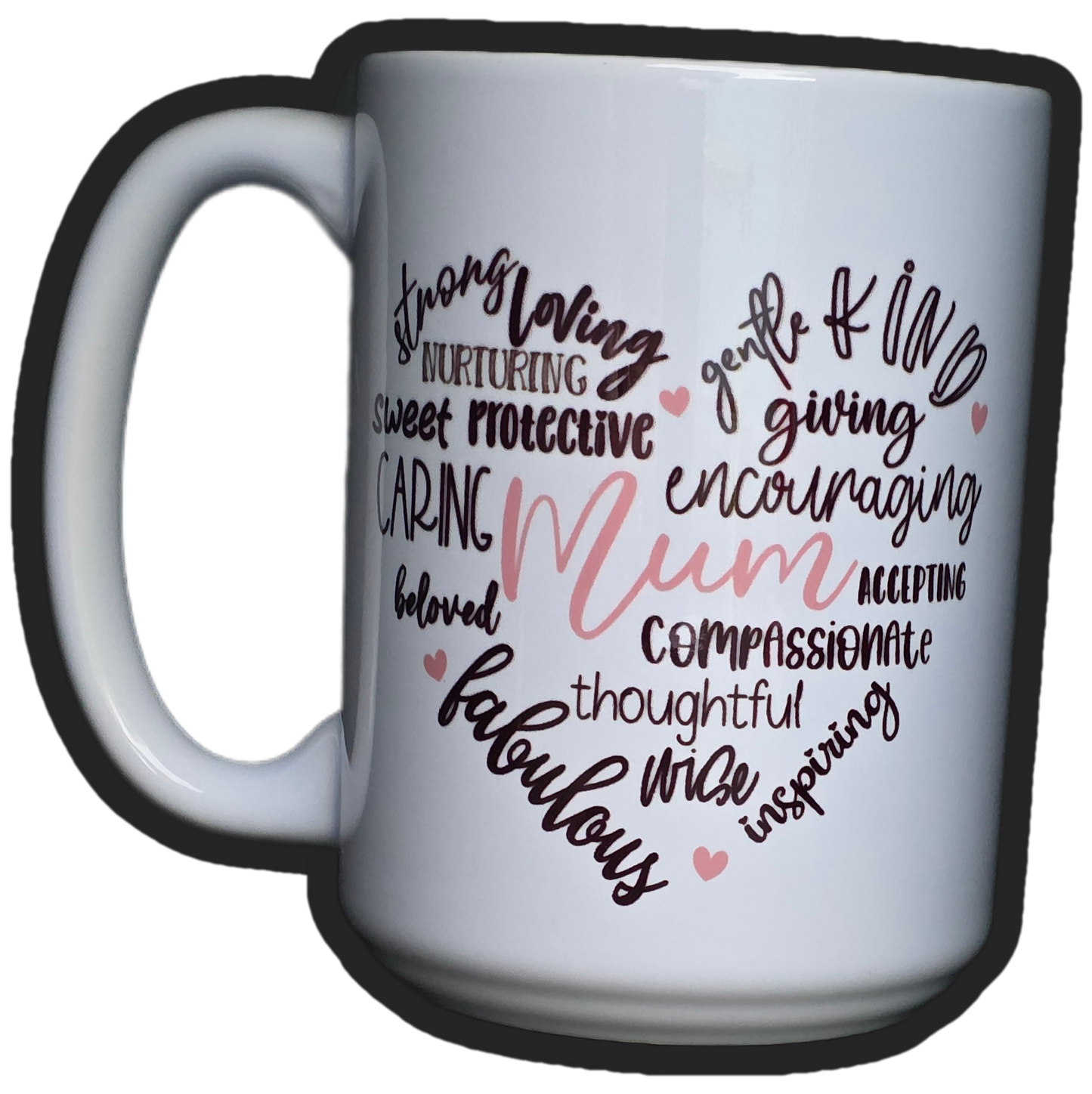 ☕ Mum Word Heart Mug