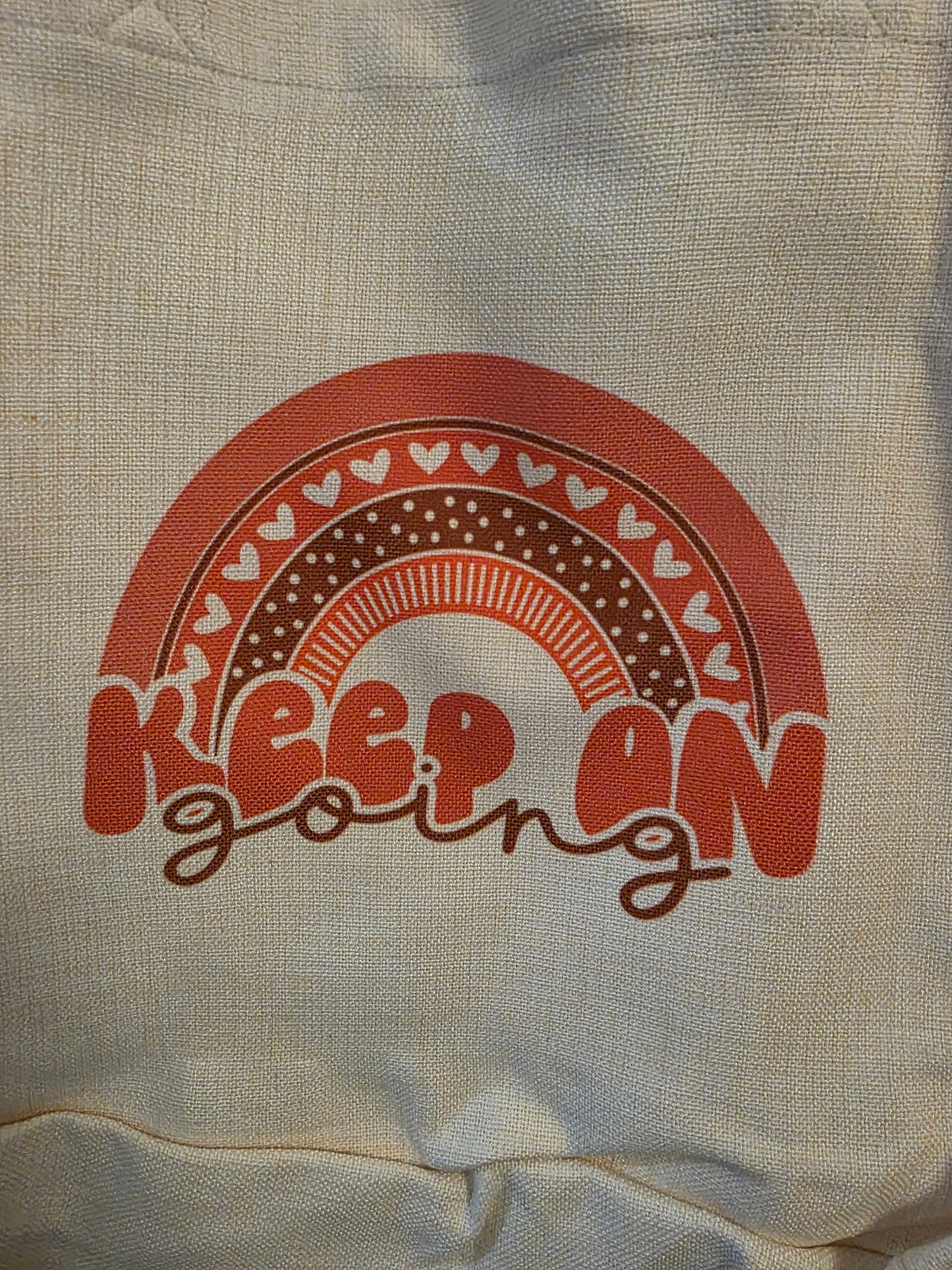 "Keep on Going" Rainbow Tote Bag